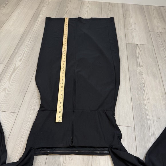 Abercrombie & Fitch Long-Sleeve Off-the-Shoulder Crepe Midi Dress Black Large - Picture 13 of 13